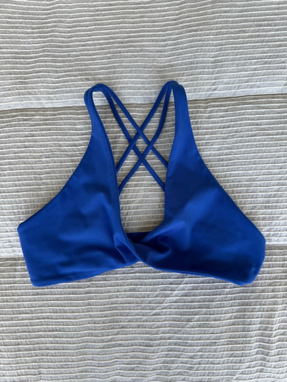 CSB Crop Shop Boutique Eva Strappy Sports Bra - Cobalt / Royal Blue
